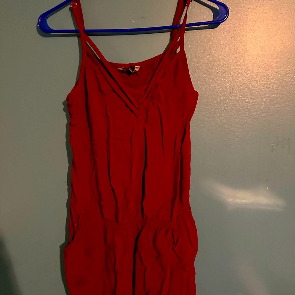 Burgundy romper super cute!
